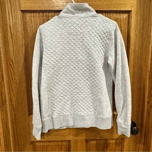 L.L. Bean Gray Quilted Sweatshirt - Picture 8 of 14